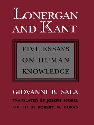 cover image of Lonergan and Kant